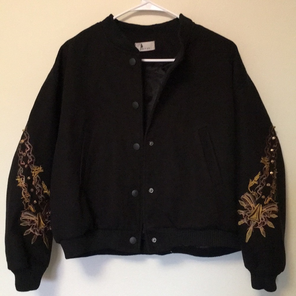 Crop baseball jacket